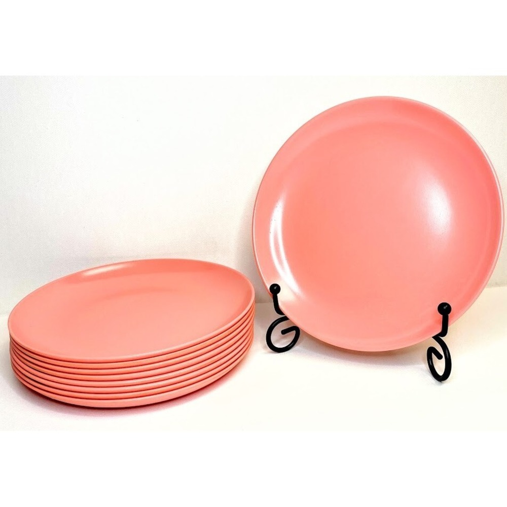 Vintage Marcrest Melmac Melamine Pink Lot of 9 Plates